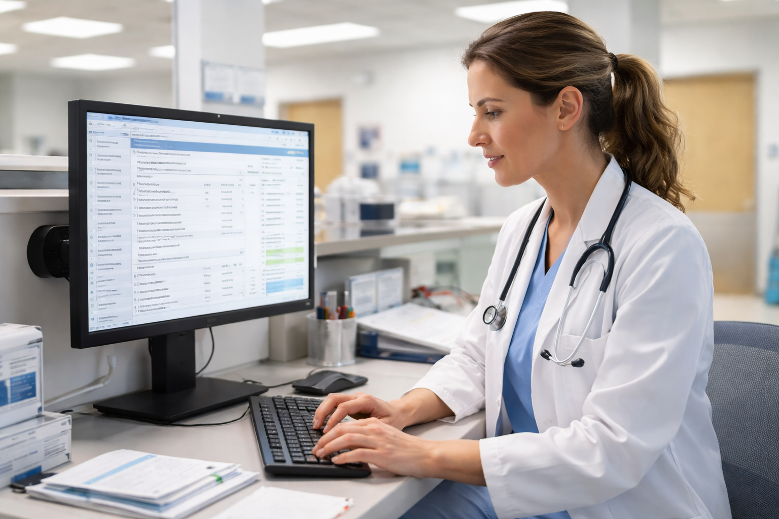 Operação clínica e tecnologia em uso